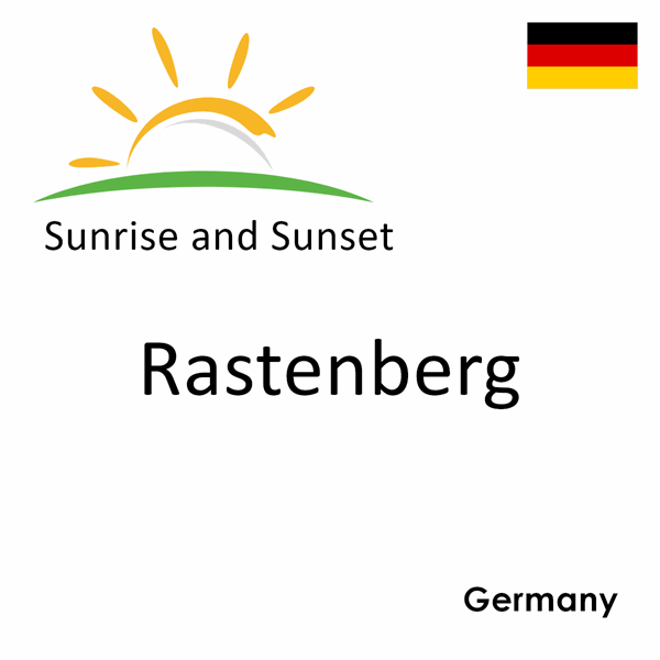 Sunrise and sunset times for Rastenberg, Germany