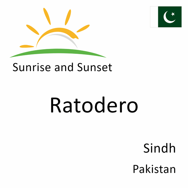 Sunrise and sunset times for Ratodero, Sindh, Pakistan