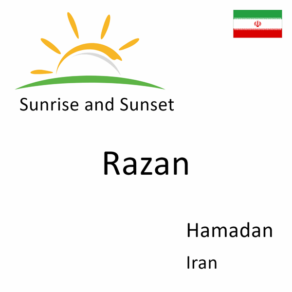Sunrise and sunset times for Razan, Hamadan, Iran