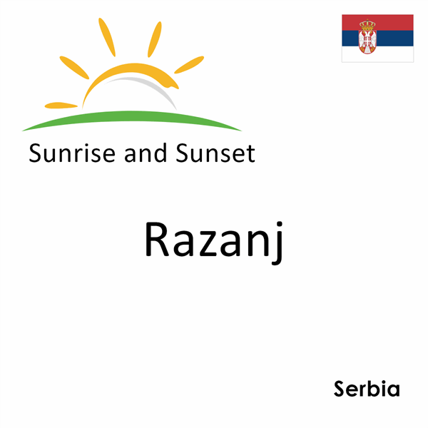 Sunrise and sunset times for Razanj, Serbia