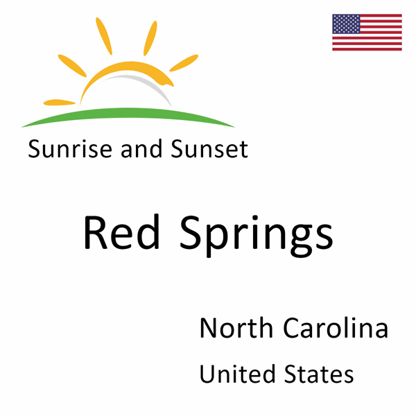 Sunrise and sunset times for Red Springs, North Carolina, United States