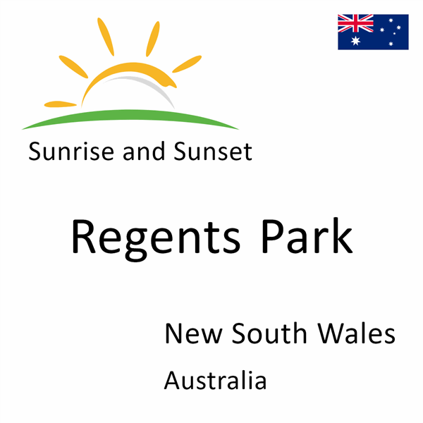 Sunrise and sunset times for Regents Park, New South Wales, Australia