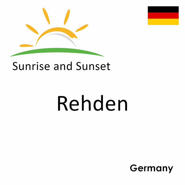 Sunrise and sunset times for Rehden, Germany