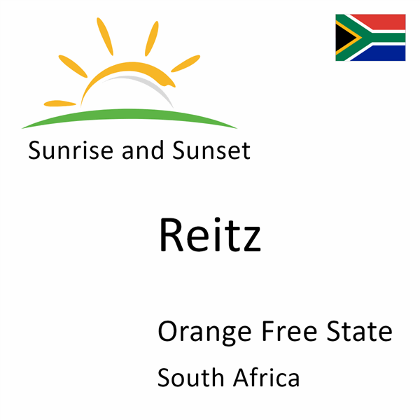 Sunrise and sunset times for Reitz, Orange Free State, South Africa
