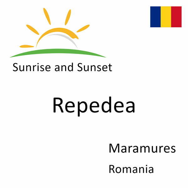 Sunrise and sunset times for Repedea, Maramures, Romania