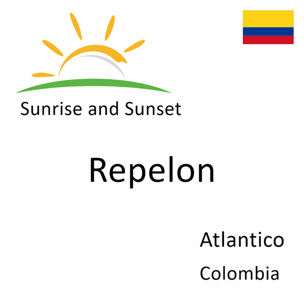 Sunrise and sunset times for Repelon, Atlantico, Colombia