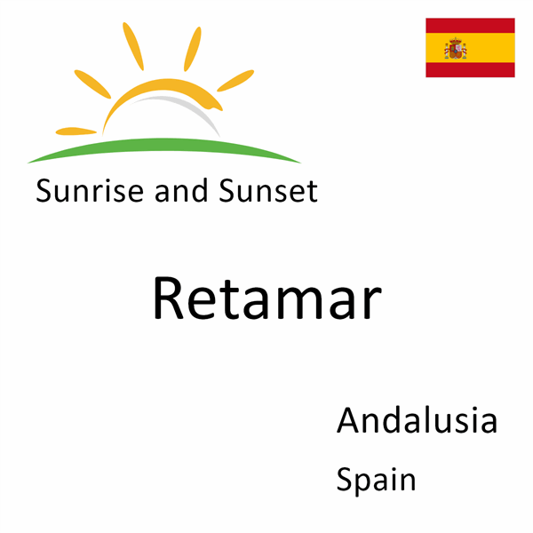 Sunrise and sunset times for Retamar, Andalusia, Spain