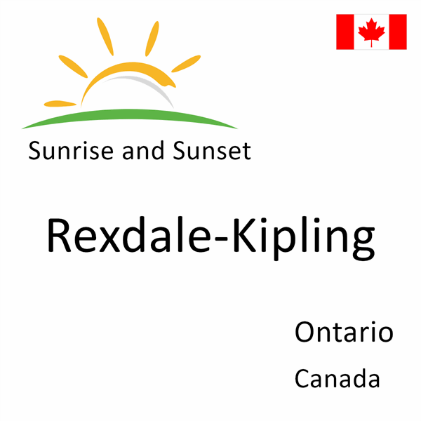 Sunrise and sunset times for Rexdale-Kipling, Ontario, Canada