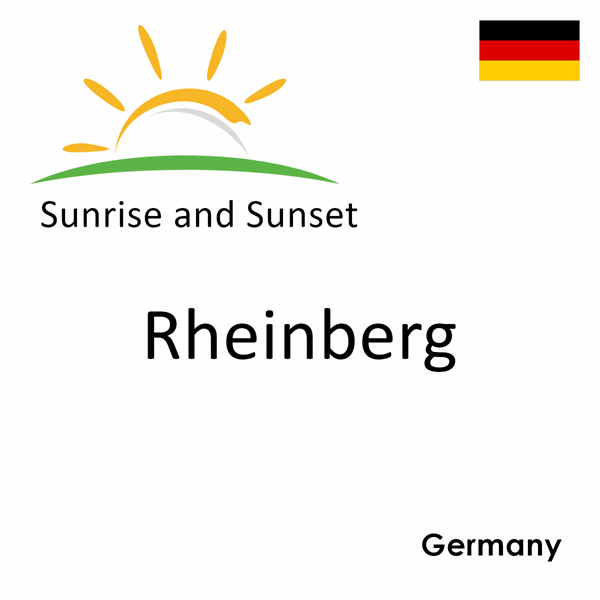 Sunrise and sunset times for Rheinberg, Germany