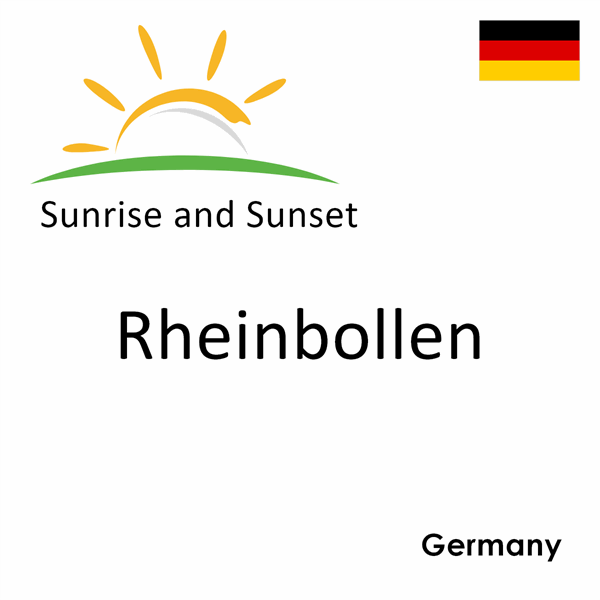 Sunrise and sunset times for Rheinbollen, Germany