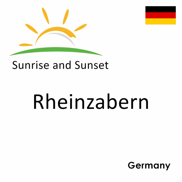 Sunrise and sunset times for Rheinzabern, Germany