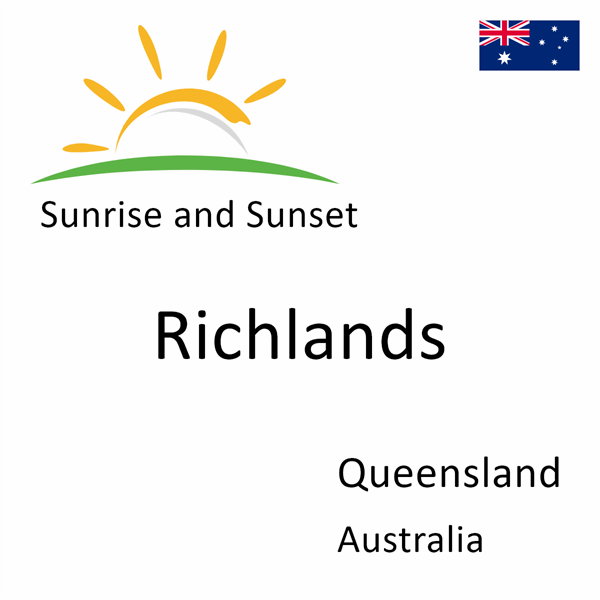 Sunrise and sunset times for Richlands, Queensland, Australia