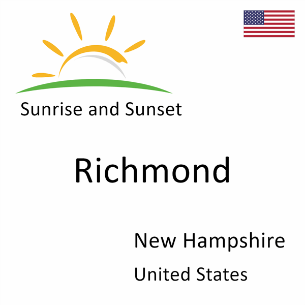 Sunrise and sunset times for Richmond, New Hampshire, United States