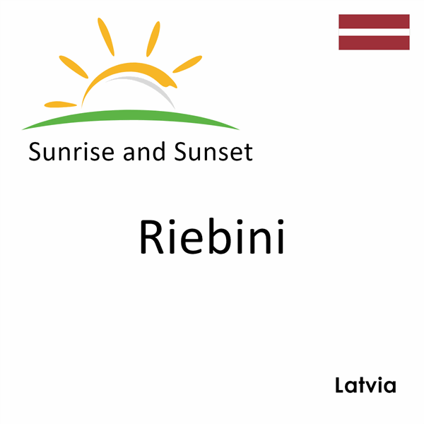 Sunrise and sunset times for Riebini, Latvia