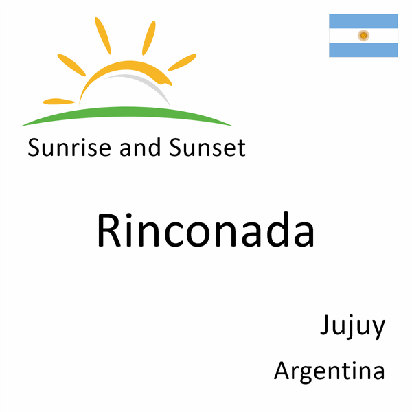 Sunrise and sunset times for Rinconada, Jujuy, Argentina