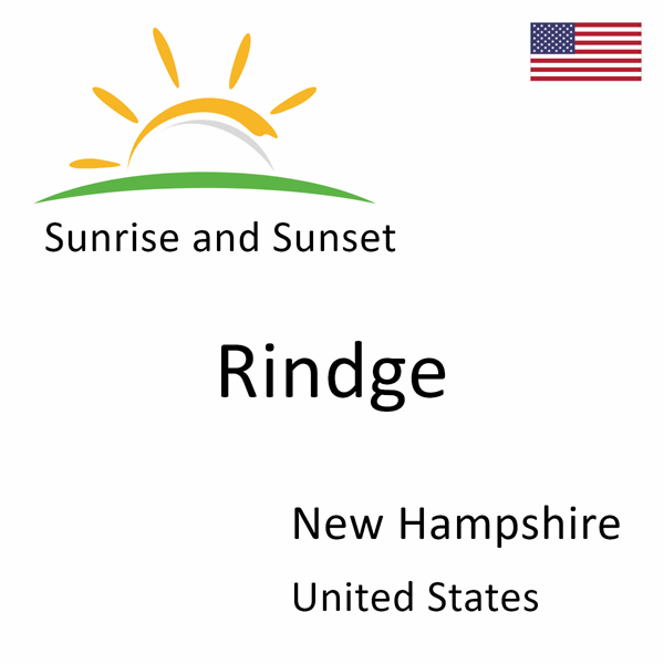 Sunrise and sunset times for Rindge, New Hampshire, United States