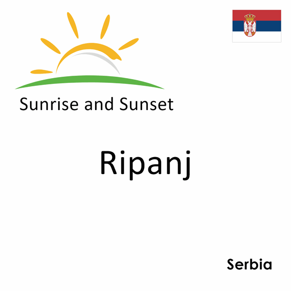 Sunrise and sunset times for Ripanj, Serbia