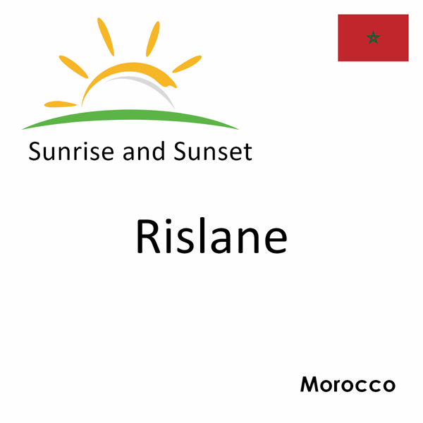 Sunrise and sunset times for Rislane, Morocco