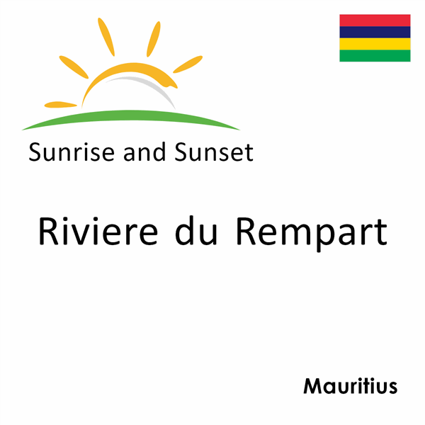 Sunrise and sunset times for Riviere du Rempart, Mauritius