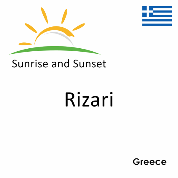 Sunrise and sunset times for Rizari, Greece