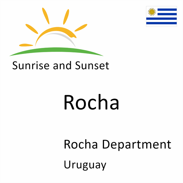 Sunrise and sunset times for Rocha, Rocha Department, Uruguay
