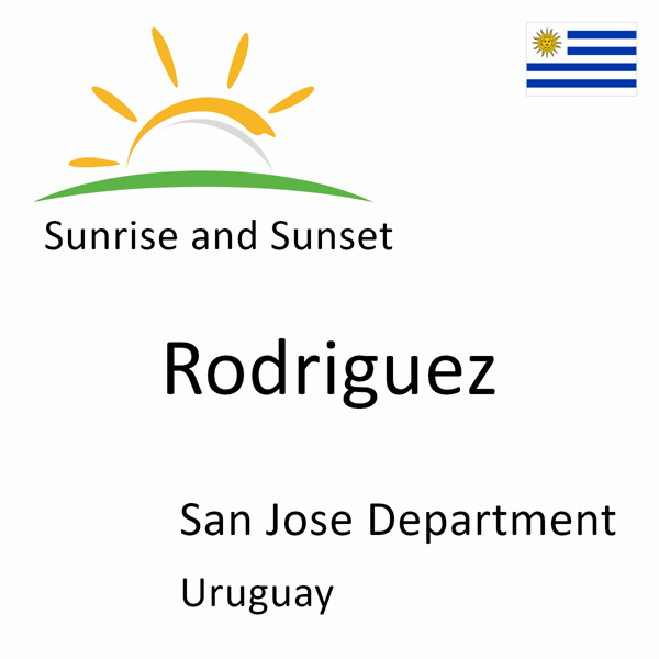 Sunrise and sunset times for Rodriguez, San Jose Department, Uruguay
