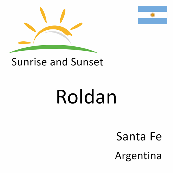 Sunrise and sunset times for Roldan, Santa Fe, Argentina