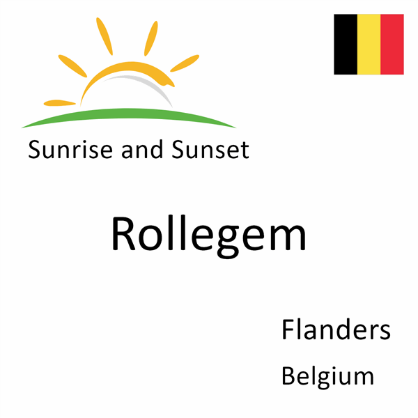 Sunrise and sunset times for Rollegem, Flanders, Belgium