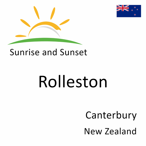 Sunrise and sunset times for Rolleston, Canterbury, New Zealand