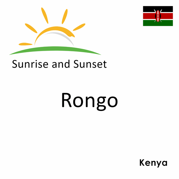 Sunrise and sunset times for Rongo, Kenya