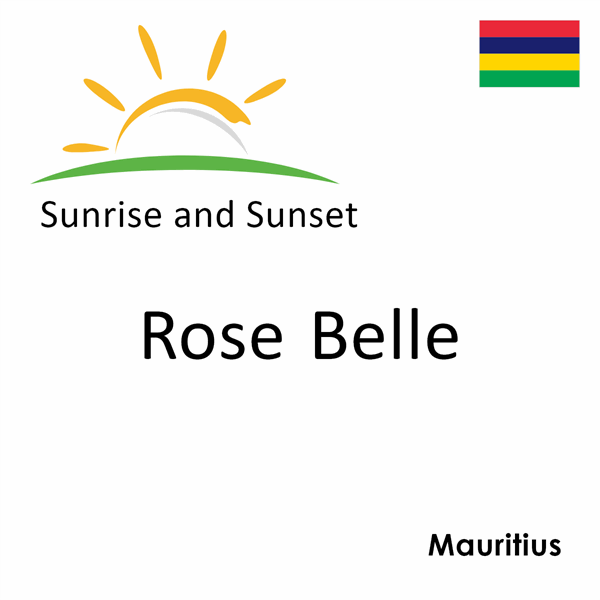 Sunrise and sunset times for Rose Belle, Mauritius