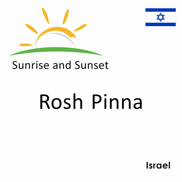 Sunrise and sunset times for Rosh Pinna, Israel