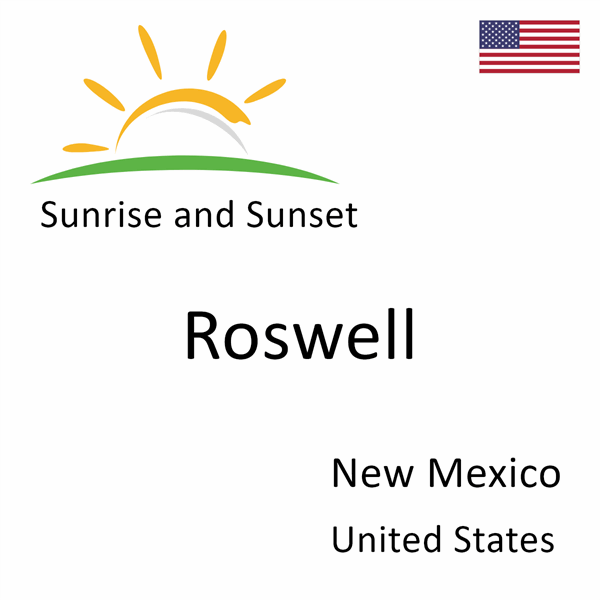 Sunrise and sunset times for Roswell, New Mexico, United States