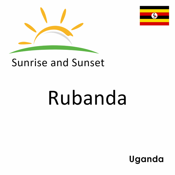 Sunrise and sunset times for Rubanda, Uganda