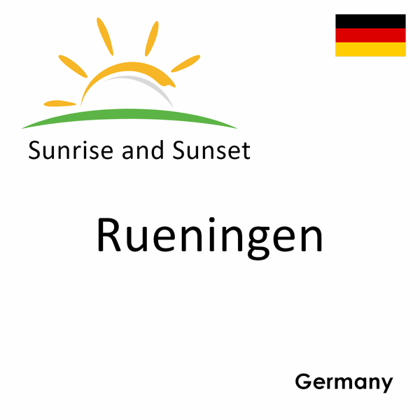 Sunrise and sunset times for Rueningen, Germany