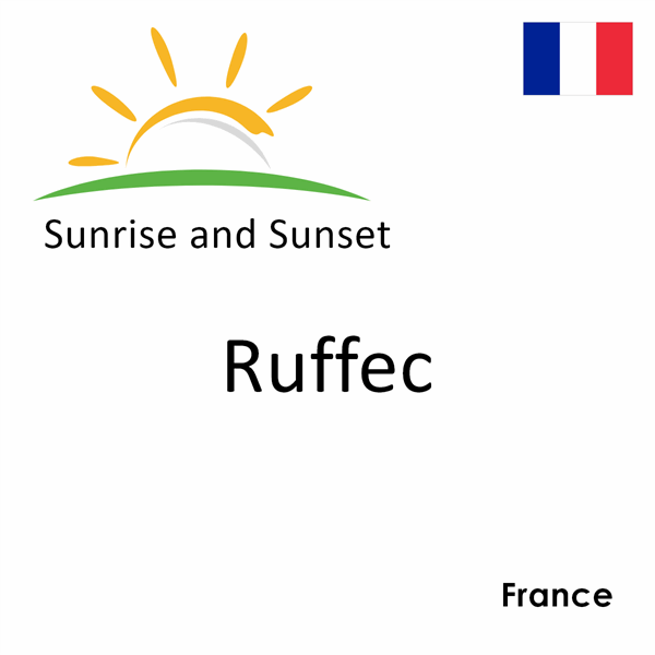 Sunrise and sunset times for Ruffec, France