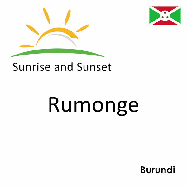 Sunrise and sunset times for Rumonge, Burundi