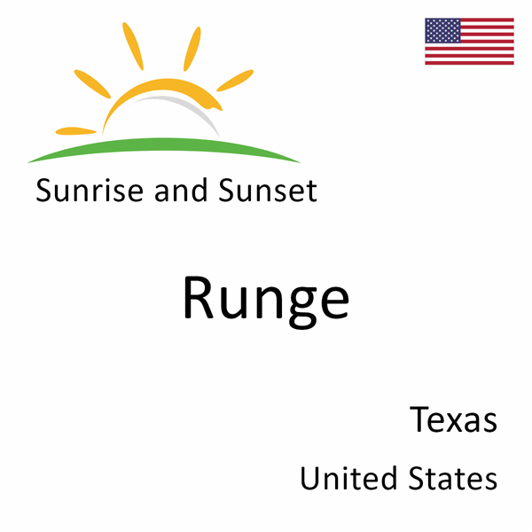 Sunrise and sunset times for Runge, Texas, United States