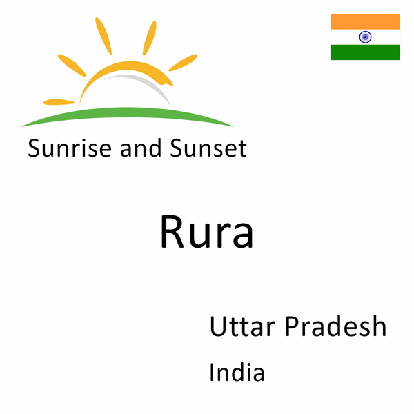 Sunrise and sunset times for Rura, Uttar Pradesh, India