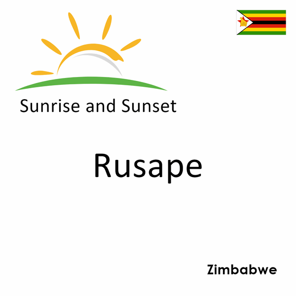 Sunrise and sunset times for Rusape, Zimbabwe