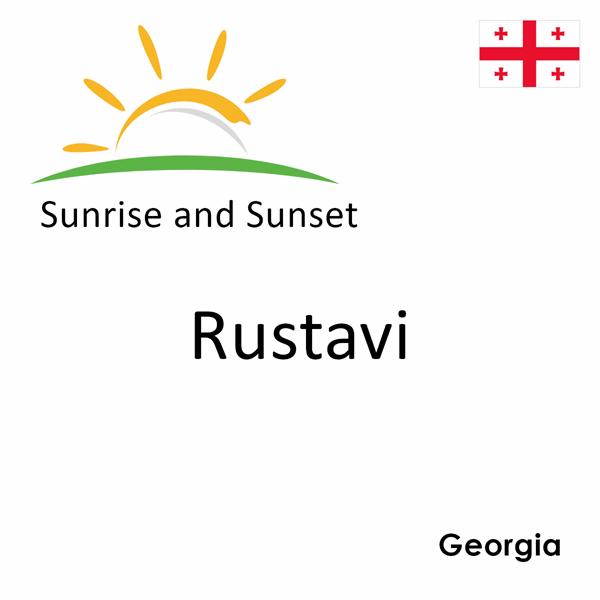 Sunrise and sunset times for Rustavi, Georgia