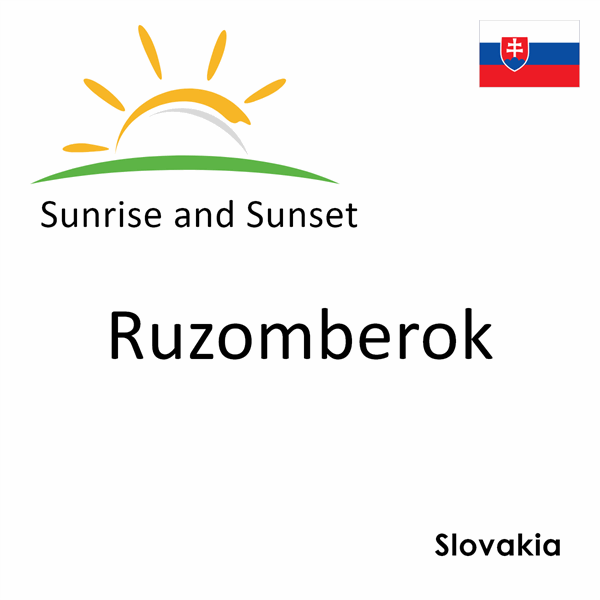 Sunrise and sunset times for Ruzomberok, Slovakia