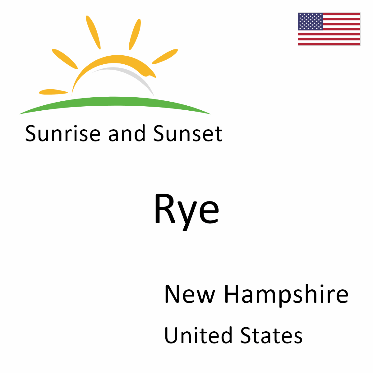 Sunrise and Sunset Times in Rye, New Hampshire, United States