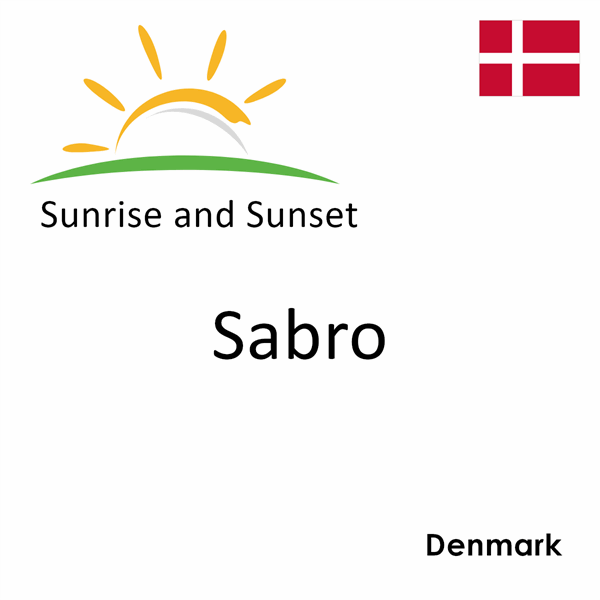 Sunrise and sunset times for Sabro, Denmark