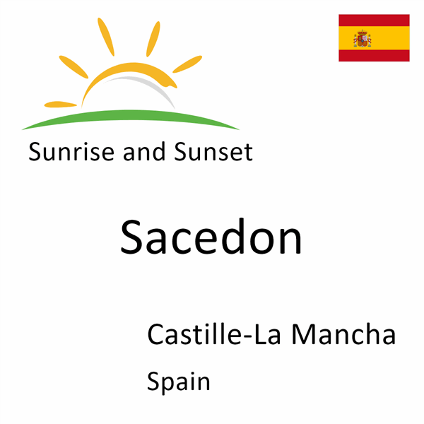 Sunrise and sunset times for Sacedon, Castille-La Mancha, Spain