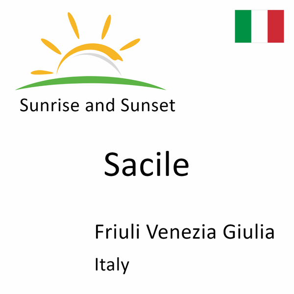 Sunrise and sunset times for Sacile, Friuli Venezia Giulia, Italy