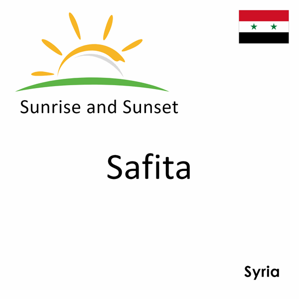 Sunrise and sunset times for Safita, Syria