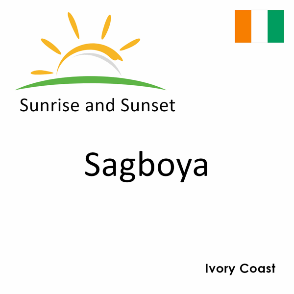 Sunrise and sunset times for Sagboya, Ivory Coast