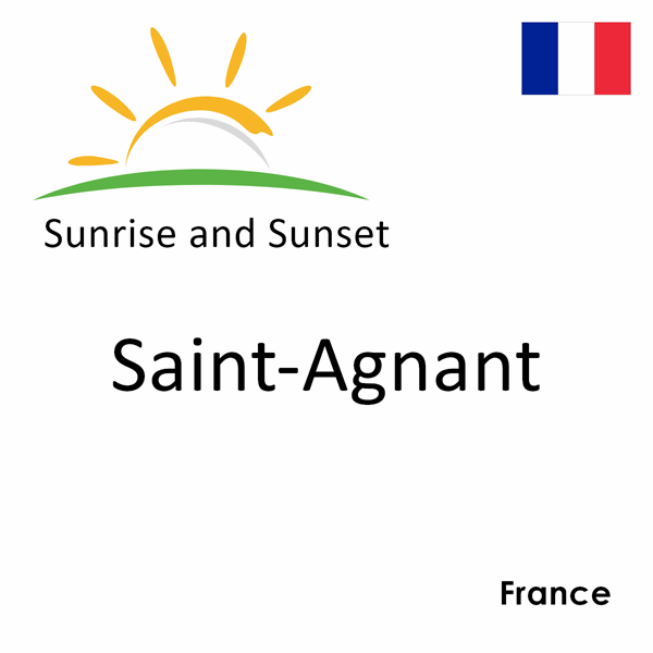 Sunrise and sunset times for Saint-Agnant, France