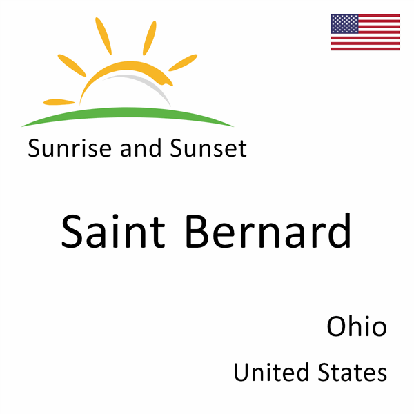 Sunrise and sunset times for Saint Bernard, Ohio, United States